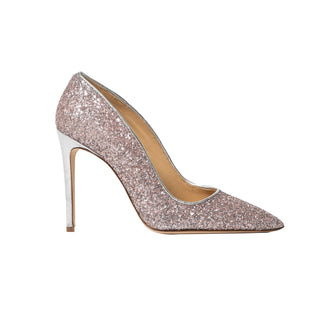 Gianna Melani, Ariel Rose Giltter, Rose Gold sparkly stiletto with closed back and pointed toes, The Shoe Curator