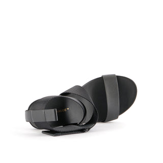 United Nude Eamz IX sandal in black  with Eamz heel, comfortable and secure with overlapping hook and loop velcro closure, The Shoe Curator