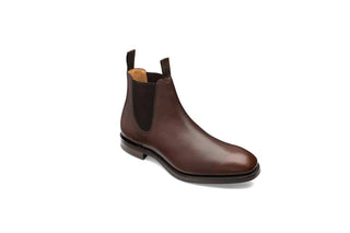 Loake, Chatsworth, Brown leather ankle boot with slim squared toes and elastic sides, The Shoe Curator