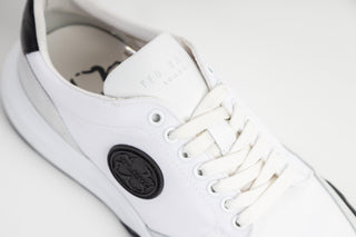 Ted Baker, Areli, White sneakers with black detailing on the front and side, The Shoe Curator